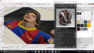 Leo Messi's  texture and Sketchup screenshot 1