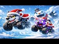 High-Speed Turns on Ice❄️🚛Giant Snow Monster Chases Monster Truck After Wrecking Its Territory | Fun