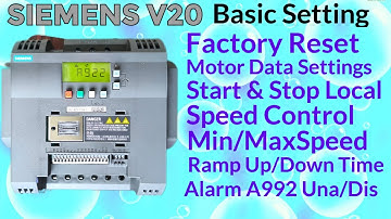 SIEMENS SINAMICS V20 Basic Parameter Setting!Motor Data Setting!@rvelectricalguide  