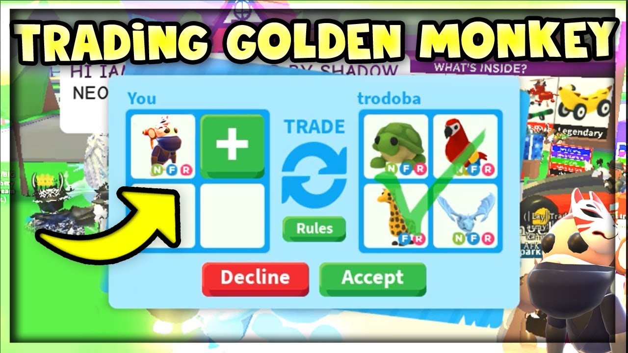 What People Trade For Neon Golden Monkey In Adopt Me Roblox Adopt