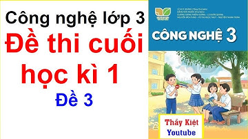 Đề thi cuối học Kì 1 Công nghệ lớp 3 | Năm 2022 - 2023 | Đề số 3 | Kết nối tri thức