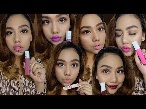 MAYBELLINE Powder Matte Lipstick Lip Swatches on MEDIUM SKIN | LUNA. 