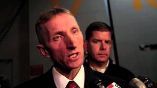 Boston mayor and police react to killing of two NYPD officers