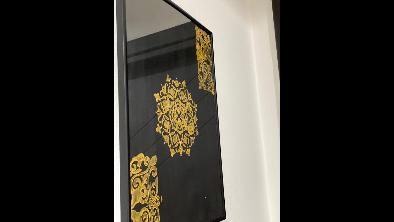 applying-stencil-with-acrylic-paint-easy-acrylic-stencil-painting