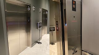 Stunning Mitsubishi DOAS Traction elevators @ The LINE - San Francisco, CA