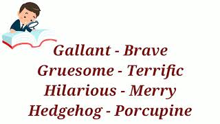 English Synonyms || Lesson - 2 || English Word Trove