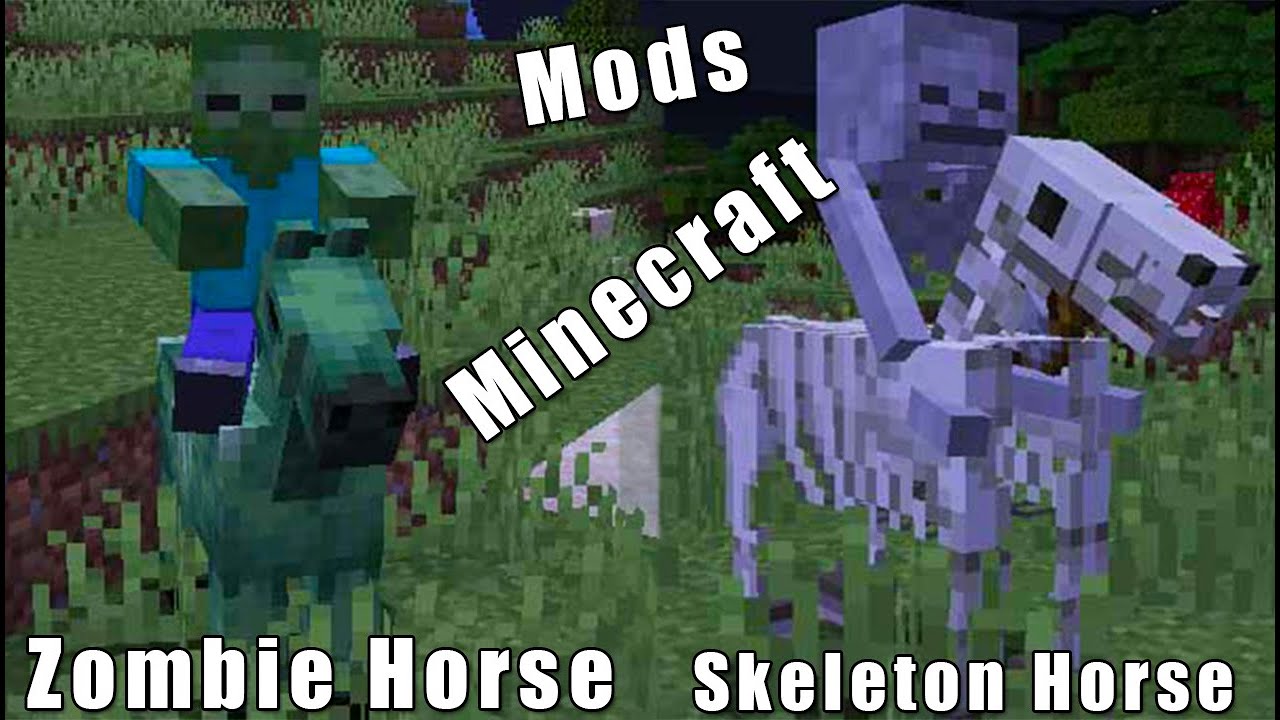 Descargar Mods Zombie Horse Spawn y Skeleton Horse Para Minecraft 1. 15