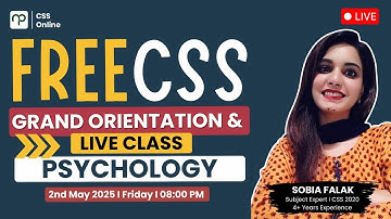 🚀 Crack CSS 2026 Psychology with Sobia Falak Rao(CSS 2020)– FREE Grand Live Session by Nearpeer!