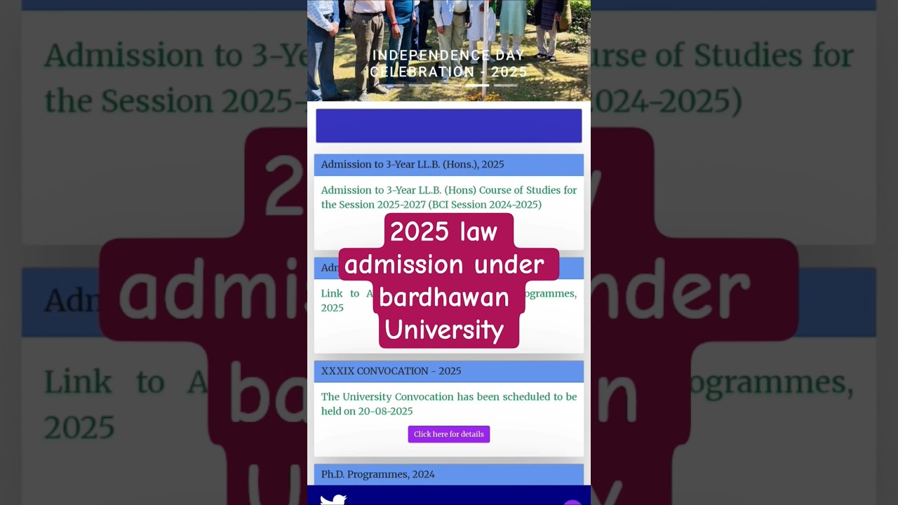 3years LLB Hons admission under bardhawan University 2025 ...... 