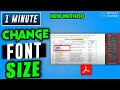 How to change font size in adobe acrobat 2024