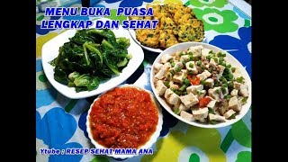 INSPIRASI MENU BUKA PUASA LENGKAP DAN SEHAT , TUMIS TAHU DAGING CINCANG , BAKWAN JAGUNG
