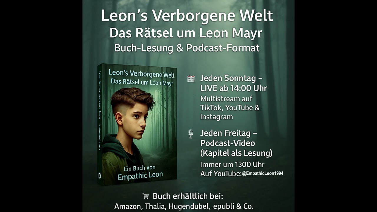 📖 Das Rätsel um Leon Mayr – Buch-Lesung & Podcast-Start (Trailer zur neuen Vorlese-Reihe)