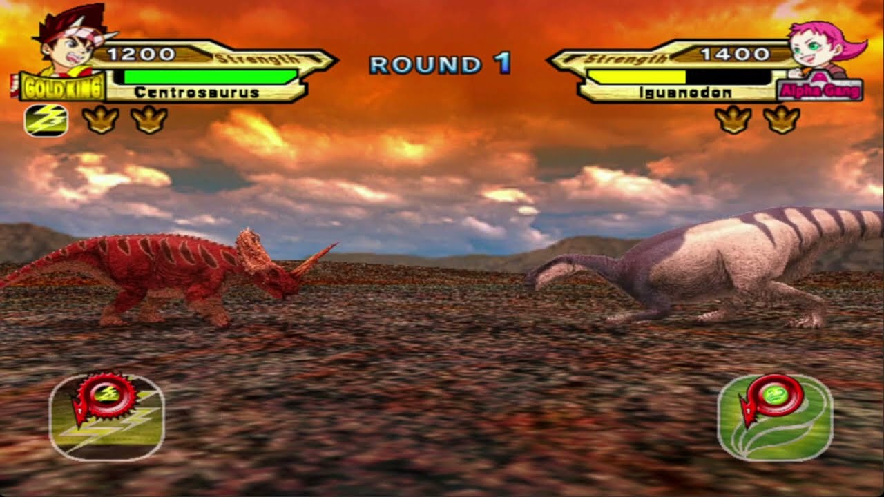 Dinosaur King 古代王者恐竜キング - 2V2 - Centrosaurus X Wuerhosaurus VS Iguanodon X Baryonyx
