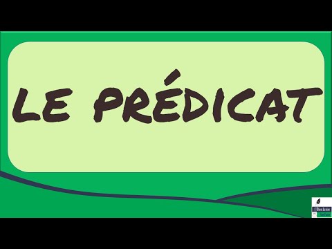 Vidéo: Quels Sont Les Types De Prédicats