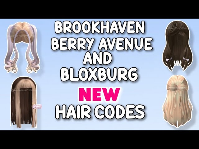 Bloxburg hair codes 💙🫐  Loja de cabelo, Roupas de personagens, Cabelo