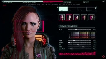 First Look at Cyberpunk 2077s Character Creator