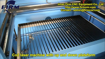 Co2 laser machine with up and down plateform