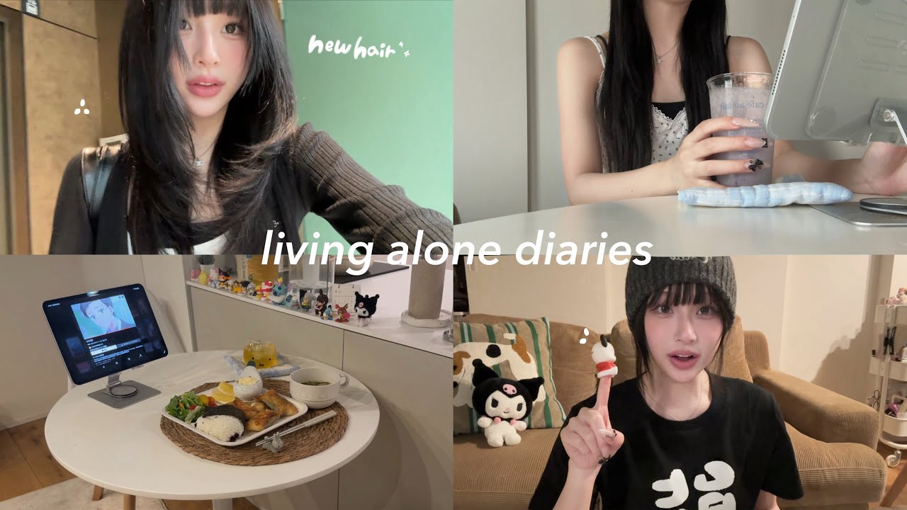 LIVING ALONE DIARIES 🪽:東京住み25歳一人暮らしの日常🇯🇵 newhair ✂︎✧ shopping&cooking