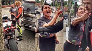 Angry Lady RAGES on Biker | Kind, ANGRY, Funny & COOL Moto Moments 2021 [Ep#.71]