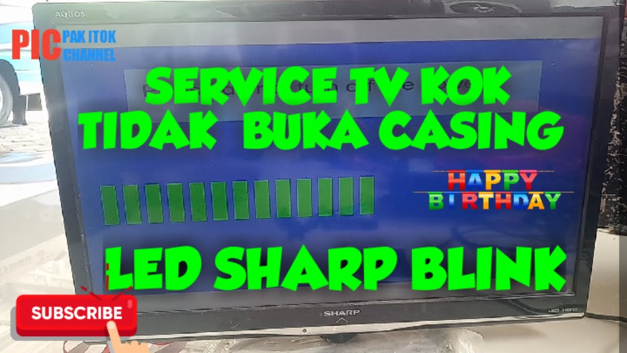 TV LED SHARP 24 LE155M INDIKATOR HANYA BERKEDIP- KEDIP
