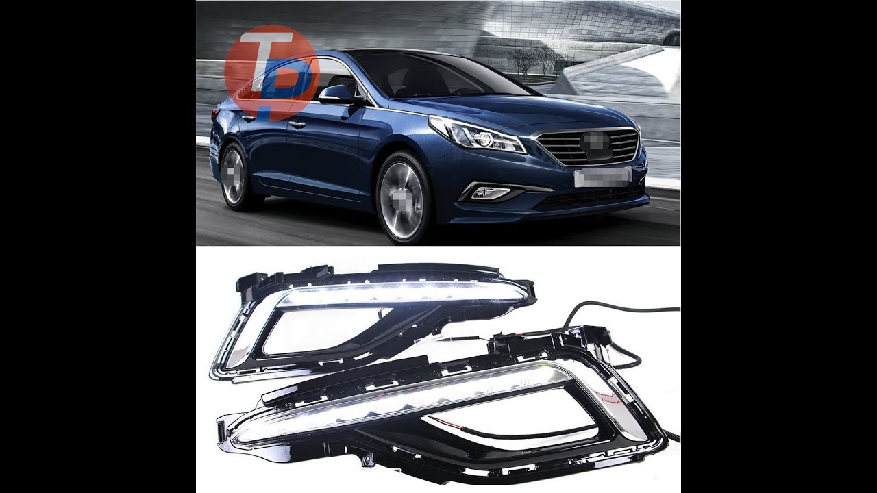 Aftermarket LED DRL Daytime Running Lights Fog Cover Kit for Hyundai Sonata LF 2015 2015 2016 2017