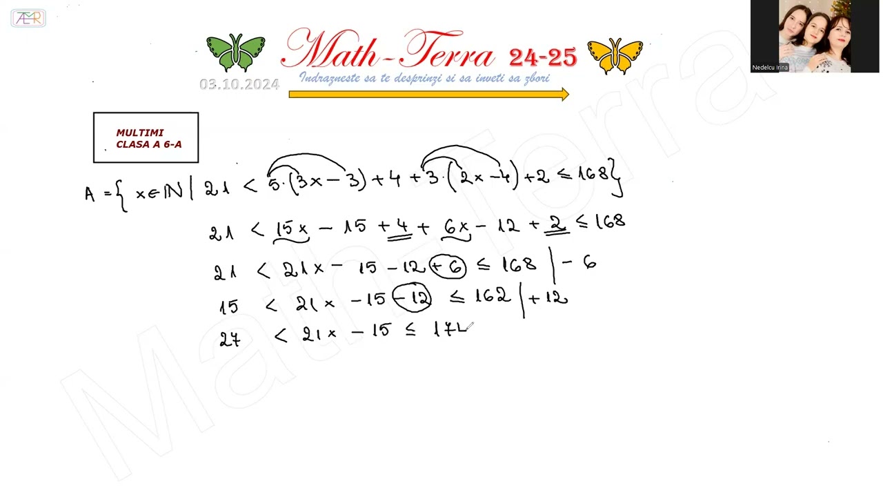 Multimi de numere -exercitiu rezolvat