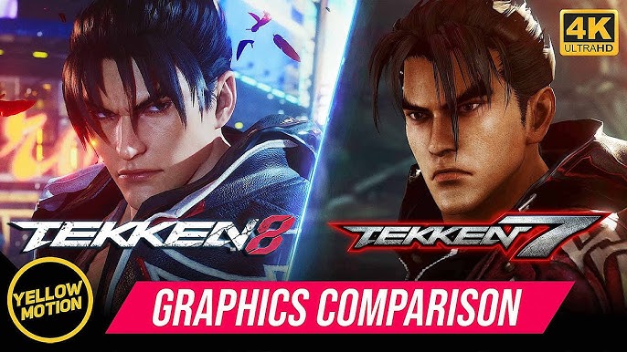 TEKKEN 8 - Kazuya Comparison🧐 One thing I'm noticing now is that some  characters in Tekken 7 has a yellowish skin tone. Also, Tekken 8 has much  better highlights on characters during