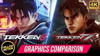 JIN Kazama looks STUNNING! TEKKEN 8 vs TEKKEN 7 - Graphics \& Character Design Comparison [4K]