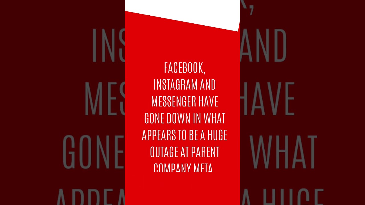 Facebook | Instagram | Meta Platform suddenly down 
