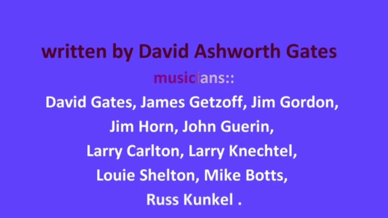 David Gates - cloud & Lorilee karaoke