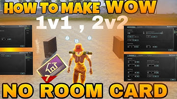 How To Make 1v1 No Room Card Without Dynamic Setting | Wow Map 1v1 Without Room Card | PUBGM BGMI