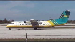 Bahamasair Dash-8-300 Takeoff from Ft. Lauderdale on 9L