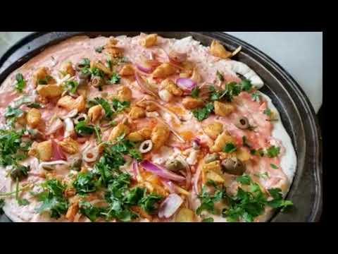 Tandoori pizza/ Makhni pizza with naan dough