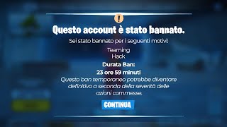 Sono STATO BANNATO da Fortnite! (no clickbait)