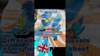 Different shading levels of my fursona ref sheet - Comen #comen_glutamate #fursona #furryart #uk