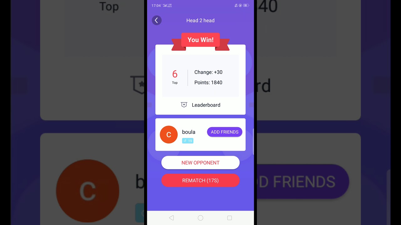 Playing Head2Head on QwikMatch - With tap locations!