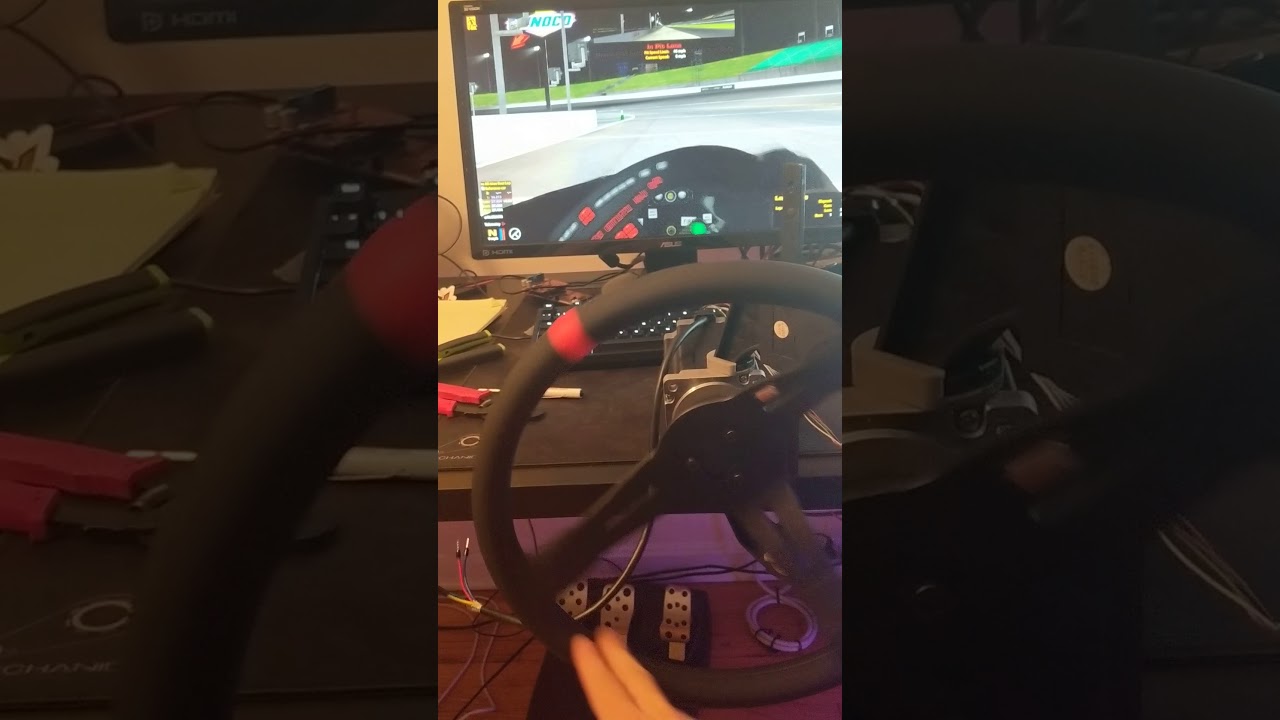 Controlling IRacing from custom wheel - YouTube