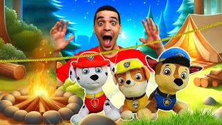 Il campeggio con i Paw Patrol italiano! Video per bambini. Scuola Allegra