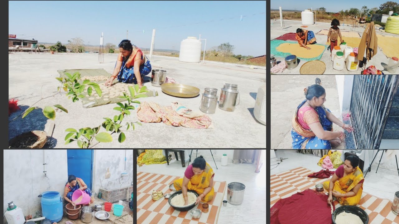 🌄सवरे  से शुरु हो गई त्यौहार की कमरतोड तैयारी  ||Samar🏖️ spical चना बडी