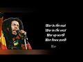 Bob Marley - WAR (lyrics)