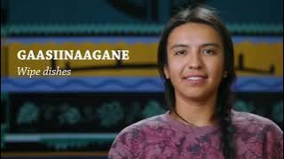 Gaasiinaagane = S/he wipes dishes (Ojibwe Word of the Day)