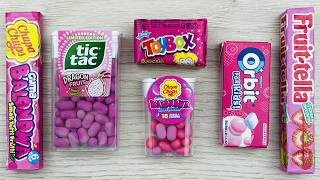 ASMR Unpacking Mentos Chupa Chups Orbit Skittles Hubba Bubba