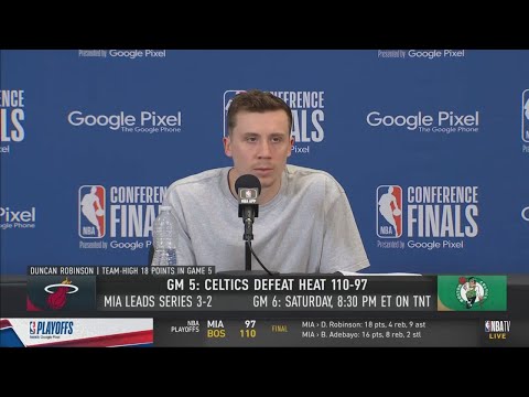 Duncan Robinson Postgame Interview | Miami Heat lose to Boston Celtics 110-97