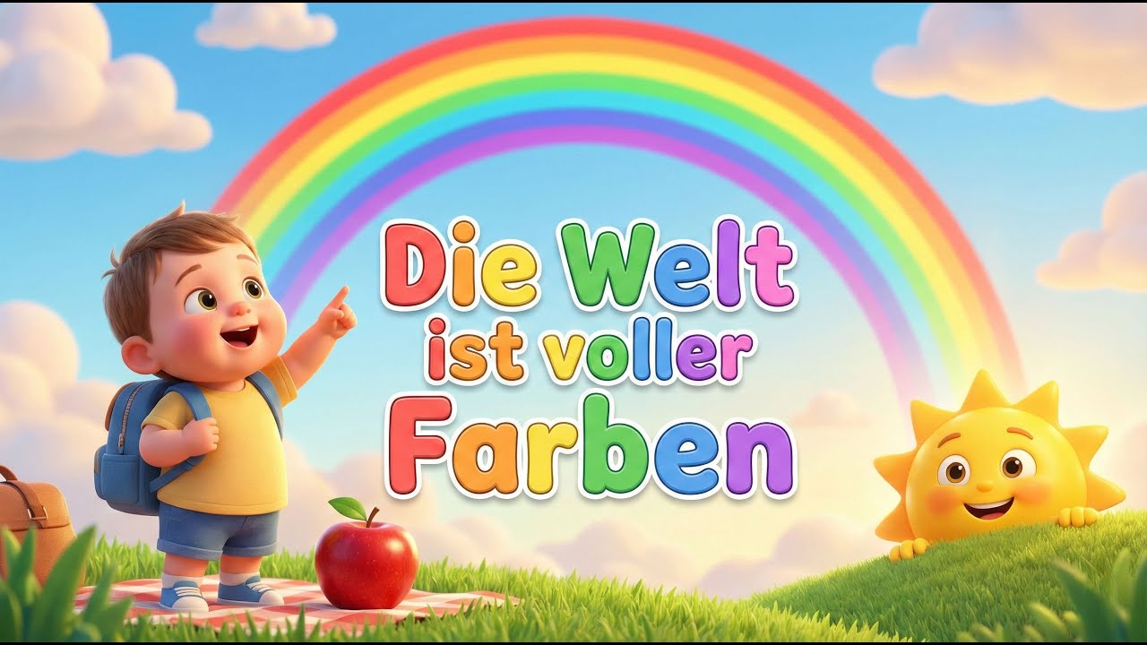 Die Welt ist voller Farben 🌈 | Kinderlied zum Mitsingen & Lernen