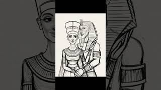 Drawing Akhenaton and Nefertiti on Procreate app on the ipad pro رسم رقمي #digitalart #procreate