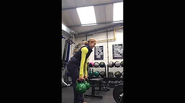 Amrap tempo suitcase deadlifts 8 reps @ 24kg KB's