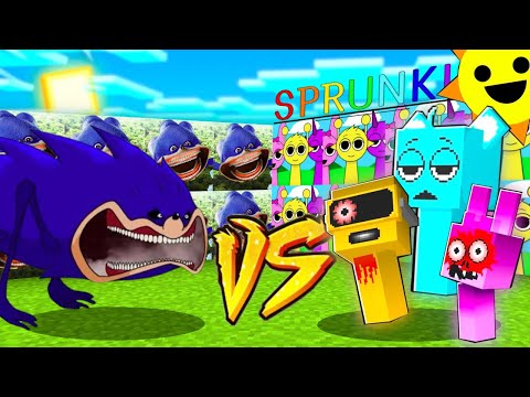 SHIN SONIC vs SPRUNKI - MINECRAFT CHALLENGE | BAZA vs BAZA MATRUNER