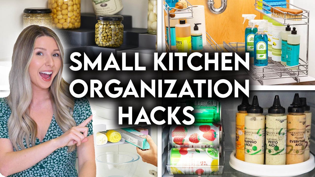 10 SPACE SAVING KITCHEN ORGANIZATION IDEAS | FRIDGE + PANTRY - YouTube