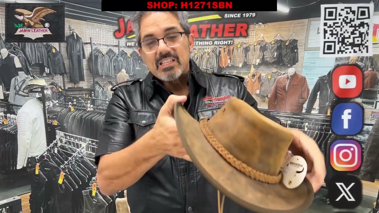 Crazy Horse Rustic Brown Cowboy Hat w/Braid #H1271SBN – Jamin Leather®