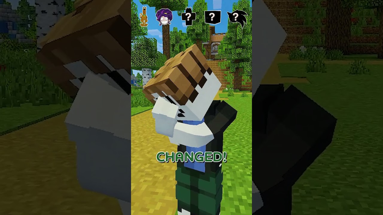🟥Minecraft, but I Switch Voices When I Touch Red!🚀🟢 #shorts